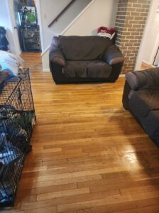 Cleaning a living room