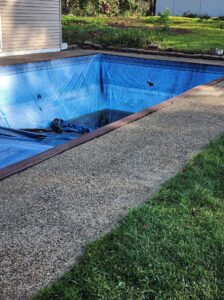 Concrete Pool Patio Pressure Washed
