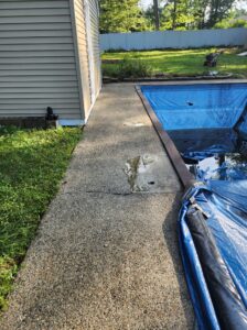 Concrete Pool Patio Pressure Washed