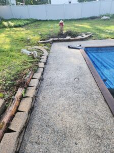 Concrete Pool Patio Pressure Washed
