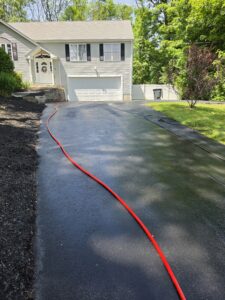 Washed and rinsed driveway