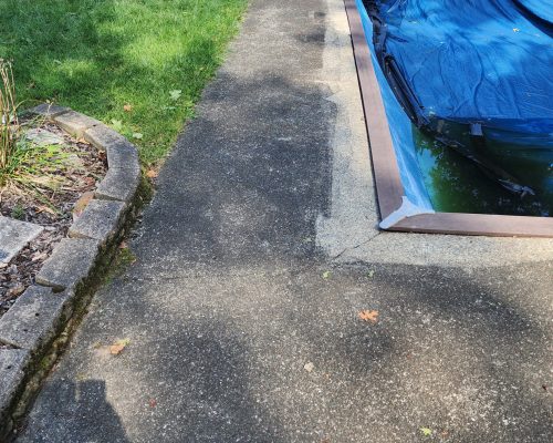 Patio Pressure Washing Cleans Mold